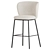 Ciselia Light Grey Fabric Bar Stool 3D model small image 2