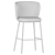 Ciselia Light Grey Fabric Bar Stool 3D model small image 7