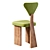 Brazilian Wood Giraffe Dining Chair 3D model small image 2