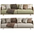 Modern Carter Sofa Settee Home 3D model small image 3