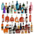 Variety Alcoholic Bottles 40: Gin, Rum, Cognac 3D model small image 1