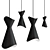 Graceful NINOTCHKA Pendant Lamps 3D model small image 1