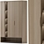 Versatile Wardrobe 4: 3 Wood Tones 3D model small image 1