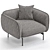 Modern Fabric Armchair 3D Model 3D model small image 1