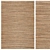 Jute Braided 3D Carpet Set 3D model small image 2