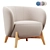 Tilar Textile Chair Soft Comfort 3D model small image 1