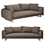 Cozy Deming Pillowback Sofa 3D model small image 1