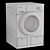 Miele White Washer Dryer Set 3D model small image 6