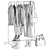 MULIG Floor Clothes Rack 3D model small image 2