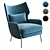 Luxury Velvet Accent Chair Model 3D model small image 1