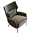 Luxury Velvet Accent Chair Model 3D model small image 2