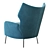 Luxury Velvet Accent Chair Model 3D model small image 5