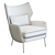 Luxury Velvet Accent Chair Model 3D model small image 6