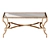 Gold Iron Lacquer Coffee Table 3D model small image 1