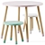 Wooden Kids Table & Stools 3D model small image 1