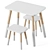 Sklum's Kids Wooden Table Set 3D model small image 3