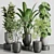 Urban Jungle Concrete Vase Plant 3D model small image 1