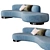 Curved Serpentine and Vladimir Sofas 3D model small image 3