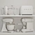 Stylish Smeg Kitchen Appliance Set 3D model small image 3