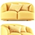 Modern 3-Seat Sofa Planete 3D model small image 3