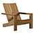 Palmetto Adirondack Chair: Summer Relaxation 3D model small image 1