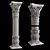 Ornate East Column Facades Kit 3D model small image 8