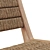 Teak & Abaca Lounge Chair 3D model small image 3