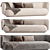 Contemporary RICO 4-Seat Sofa 3D model small image 1