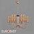 Elegant Licata Chandelier with Fabric Shades 3D model small image 1