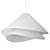 White Pendant Fabric Lampshade 3D model small image 2