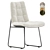 Modern Upholstered Dining Chair Set 3D model small image 1