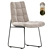 Modern Upholstered Dining Chair Set 3D model small image 2