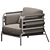 Elegant Mindo Lounge Chair 3D model small image 3