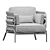 Elegant Mindo Lounge Chair 3D model small image 6