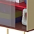 Modern Tall Colorful Cabinet Furniture 3D model small image 4