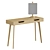 Elva Vanity Table Oak Cream 3D model small image 4