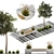 Urban Landscape Collection: Bench, Planters, Trees 3D model small image 1