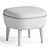 Elegant Wingback Ottoman for Comfort 3D model small image 2