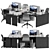 Modern Office Workspace Set 3D model small image 1