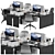 Modern Office Workspace Set 3D model small image 2