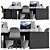 Modern Office Workspace Set 3D model small image 3