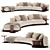 Poliform Brera Radius Sofa 3D model small image 1