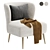Elegant Soileau Accent Chair 3D model small image 1