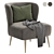 Elegant Soileau Accent Chair 3D model small image 2