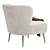 Elegant Soileau Accent Chair 3D model small image 3