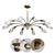Radiant Glass Leaf Chandelier Set 3D model small image 1