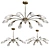 Radiant Glass Leaf Chandelier Set 3D model small image 2