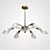 Radiant Glass Leaf Chandelier Set 3D model small image 3