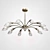 Radiant Glass Leaf Chandelier Set 3D model small image 4