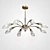 Radiant Glass Leaf Chandelier Set 3D model small image 5